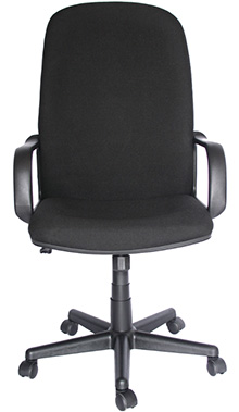 sillones semi ejecutivos gerenciales económicos con respaldo alto tapizados en tela color negro
