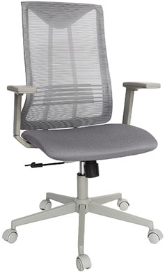 sillones semi ejecutivos para oficina con respaldo tapizado en malla color gris