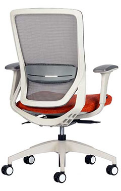 sillones semi ejecutivos para oficina reclinables en color blanco con descasa brazos ajustables y respaldo con soporte lumbar